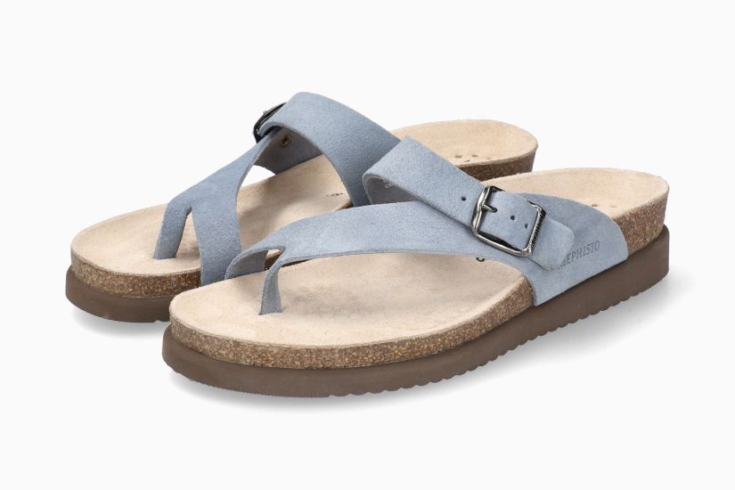 SANDALE MEPHISTO HELEN EN DAIM BLEU MARIN