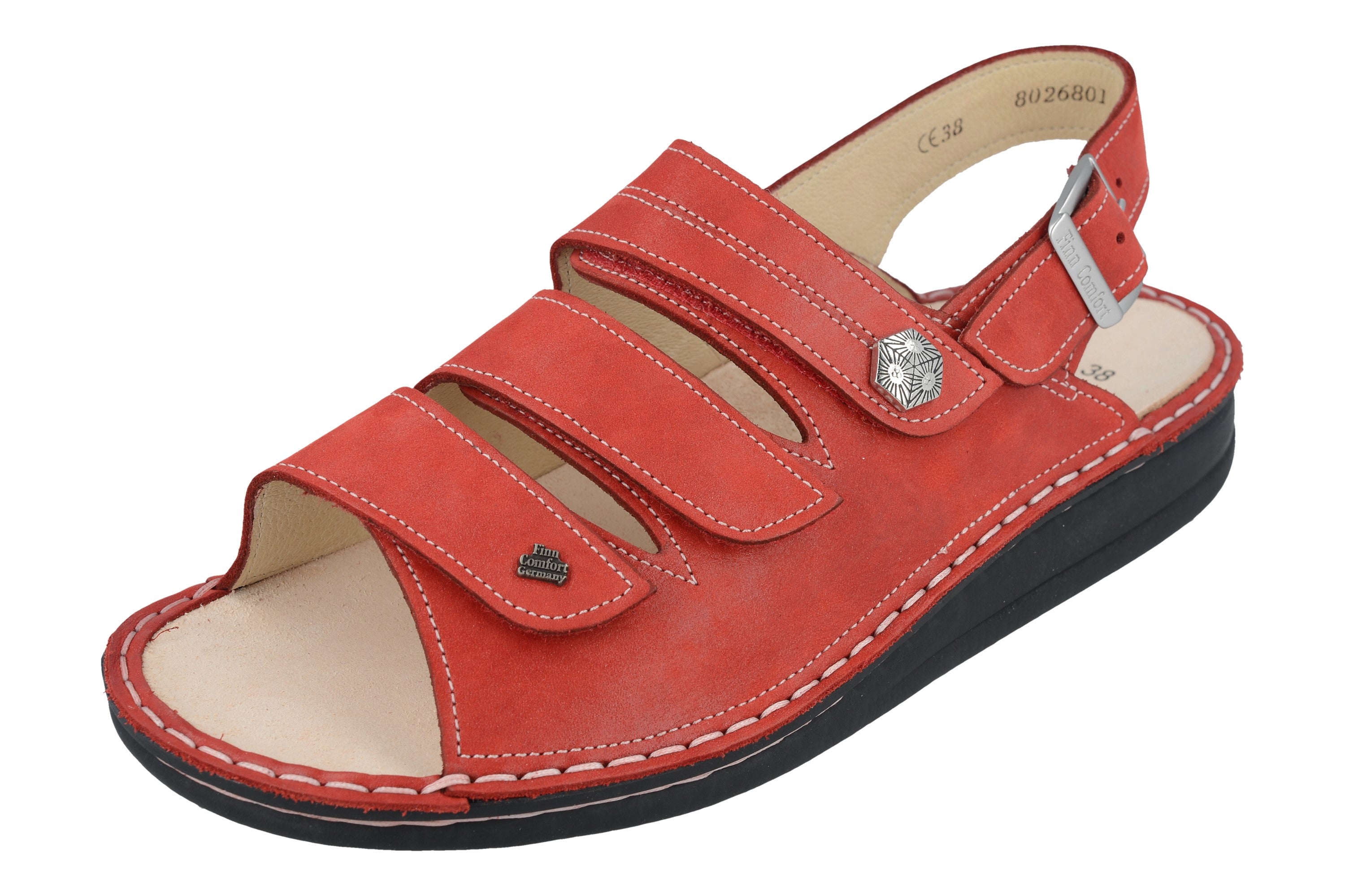 SANDALE FINN COMFORT JUIST SOFT POMODORE NUBE