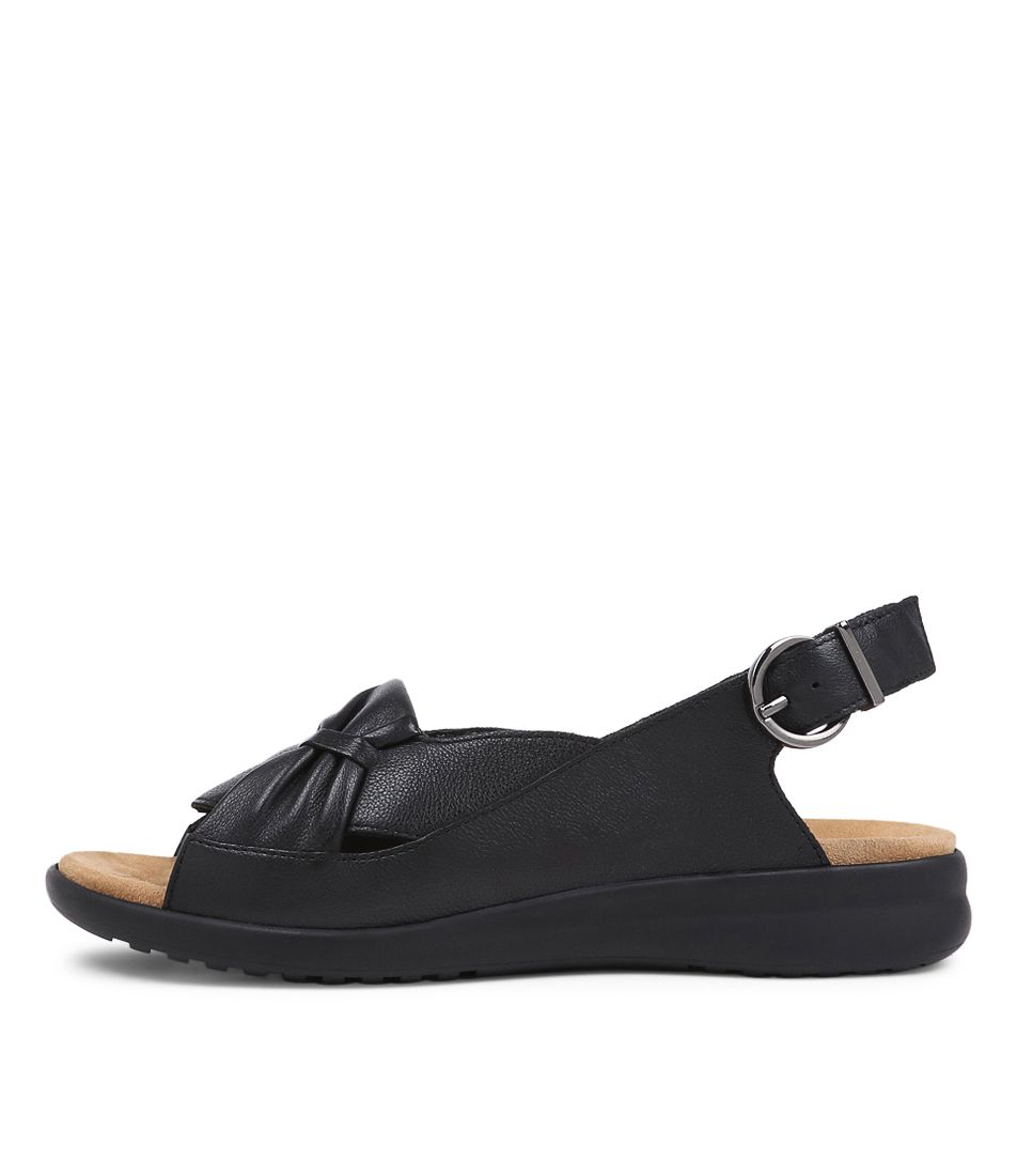 SANDALE ZIERA BARI CUIR NOIR