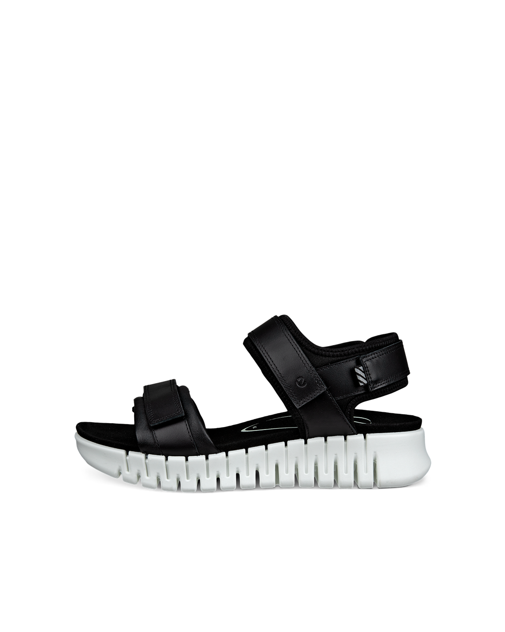 SANDALES FEMME ECCO GRUUV SOL LEA EN CUIR NOIR