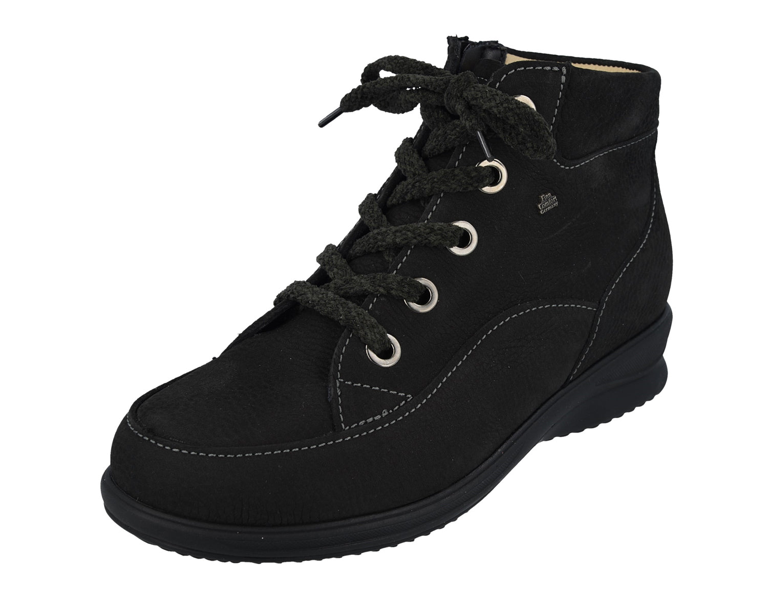 FINN COMFORT PARSENN NUBUCK NOIR RONA DOUBLÉE DE LAINE