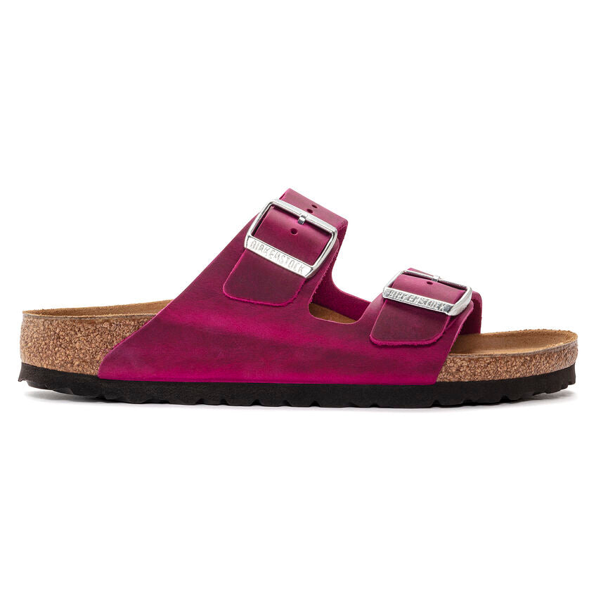 BIRKENSTOCK ARIZONA FESTIVAL CUIR HUILÉ FUSHSIA