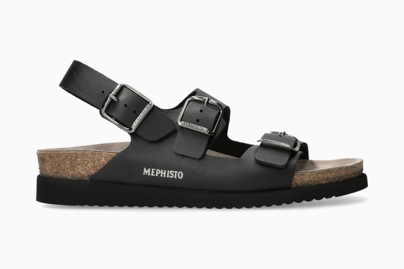 MEPHISTO HETTY SANDAL BLACK  LEATHER