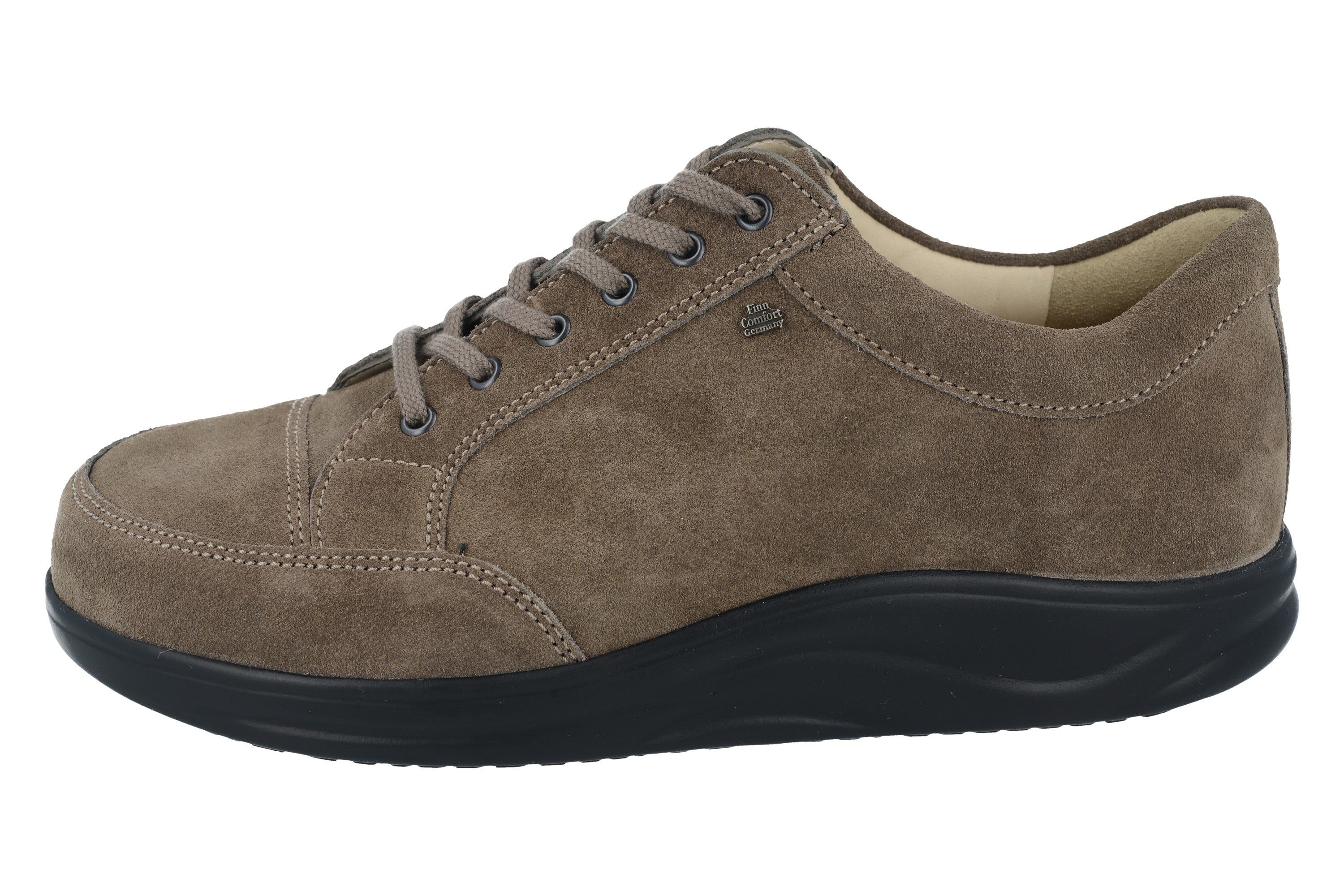 BASKETS FINN COMFORT HUELVA À LACETS EN VELOURS OXYDE