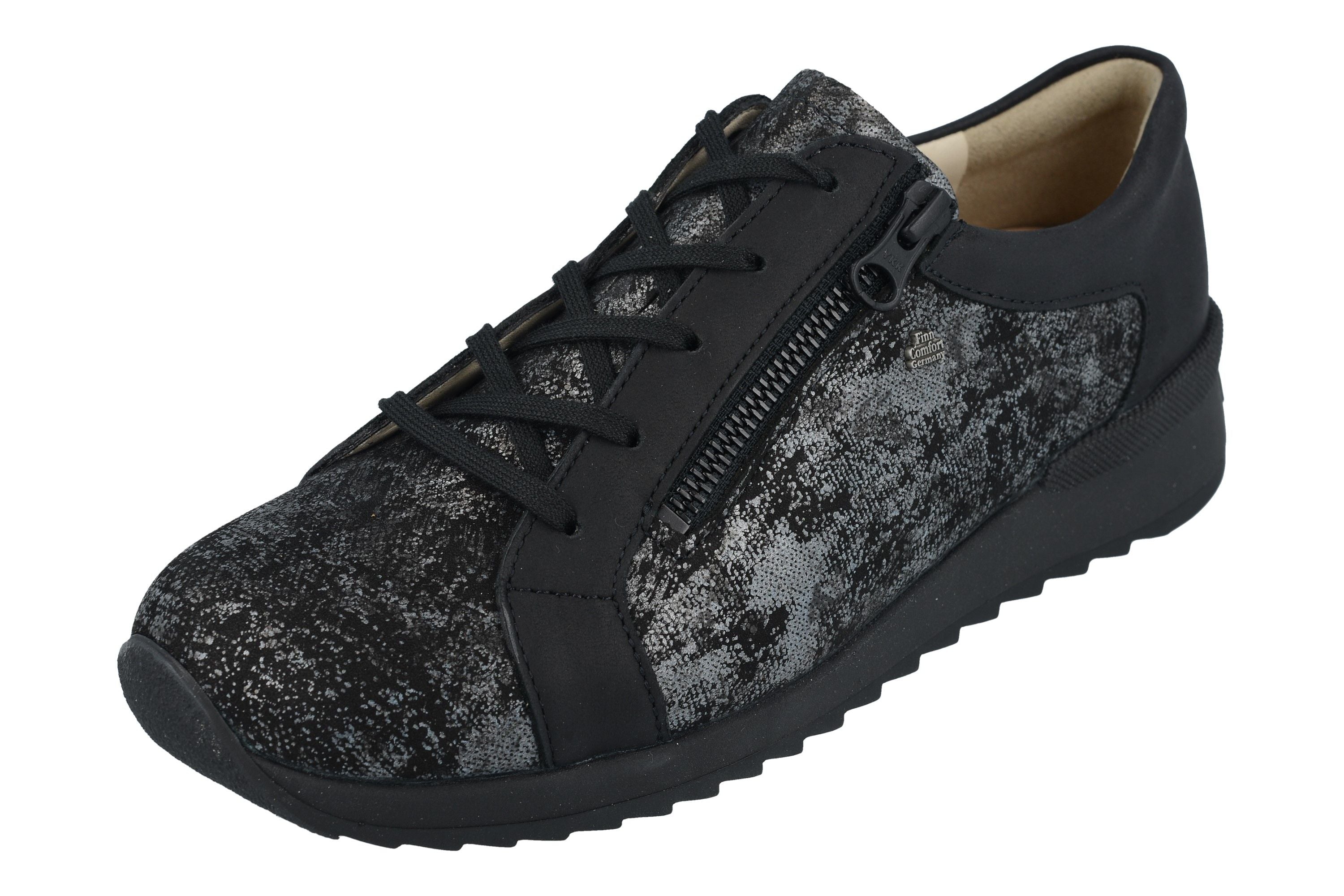 FINN COMFORT BARRETOS ZIP NERO ARGENTO ANTARES/NURI
