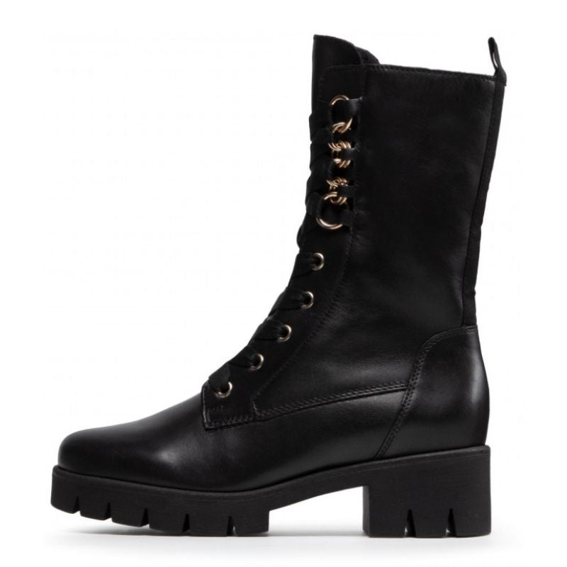 GABOR LACED BOOT 93-711-37 BLACK GLACED NAPPA