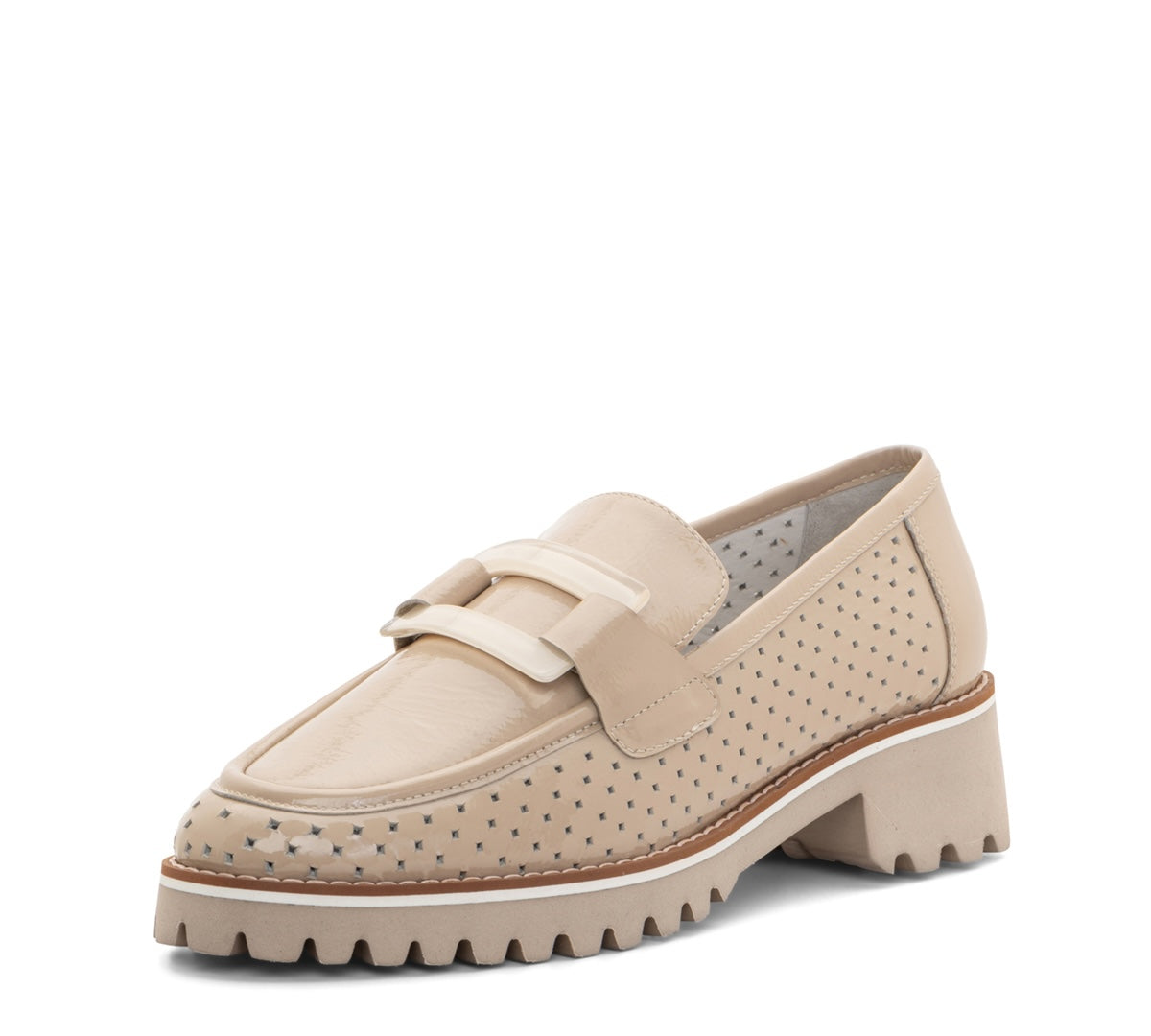 CHAUSSURES ARA MOCASSINS KEGON PERF CUIR VERNI NUDE