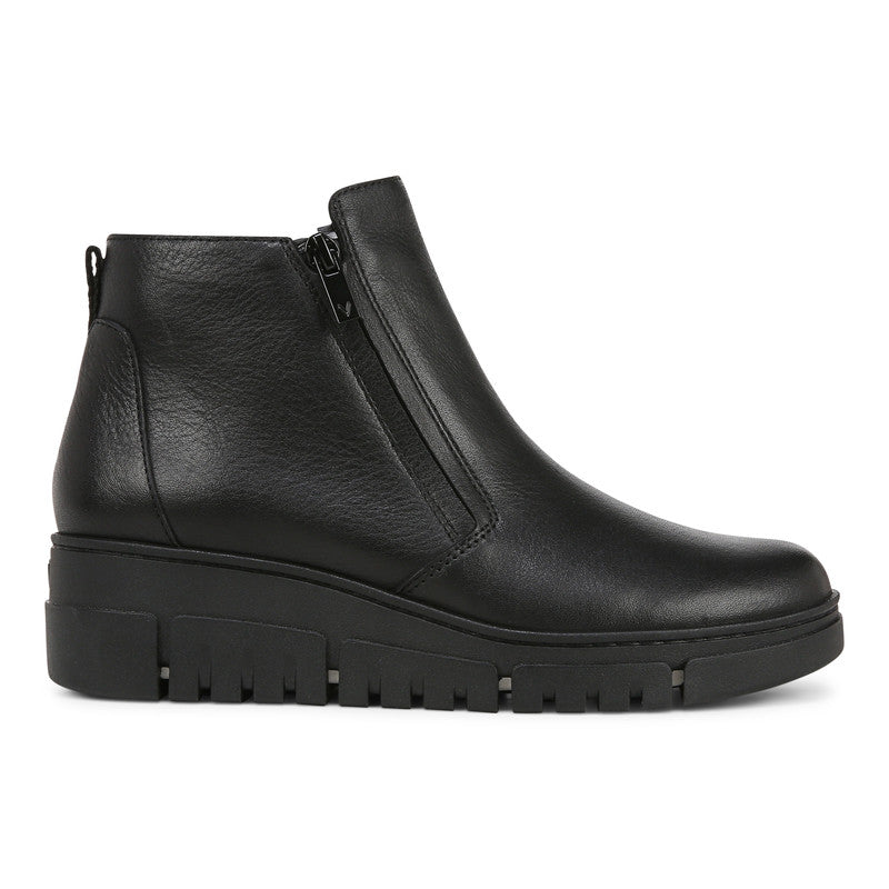 BOTTINES COMPENSÉES VIONIC UPTOWN SUR EN CUIR NOIR