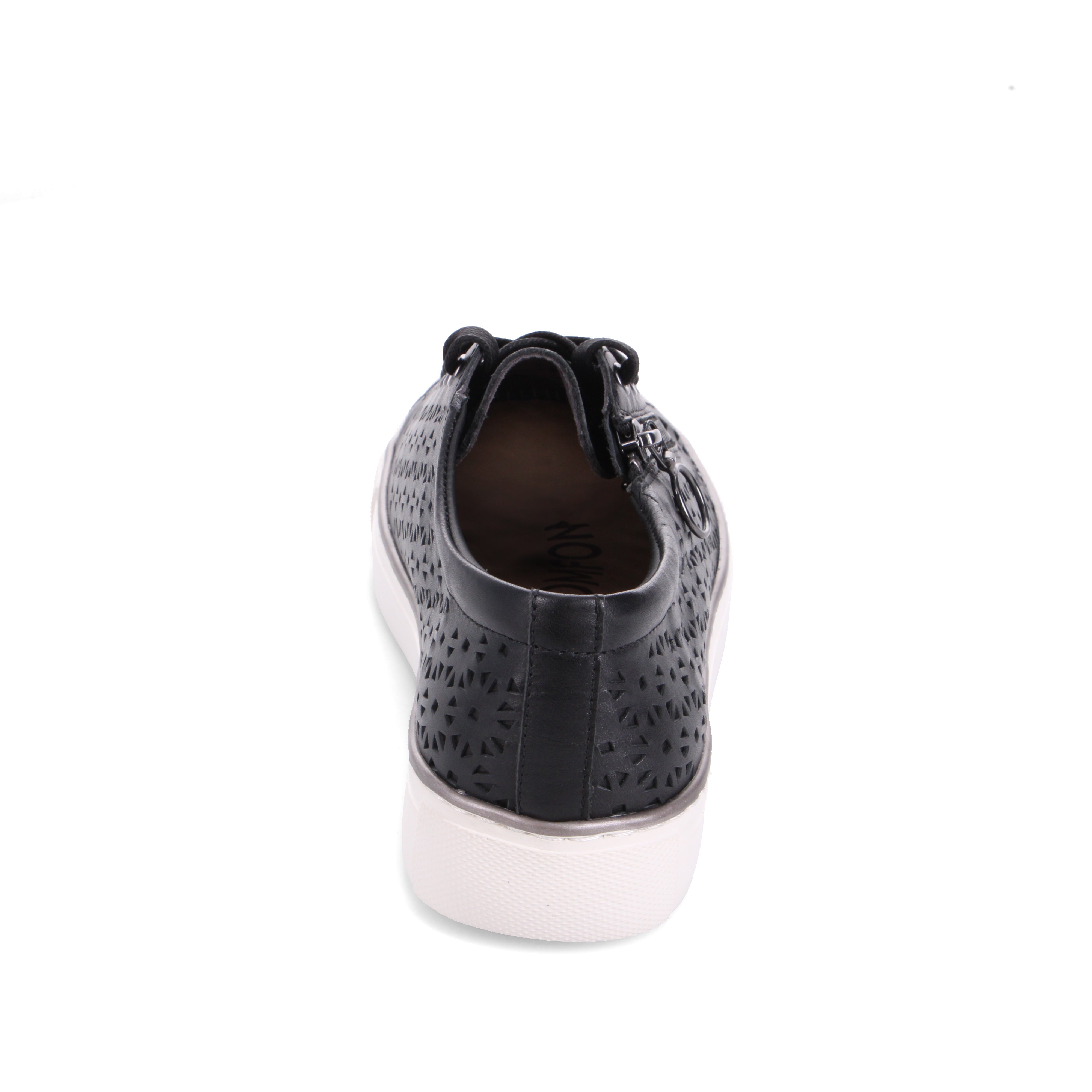 Baskets Ziera Pandoe à lacets et fermeture éclair latérale en cuir noir