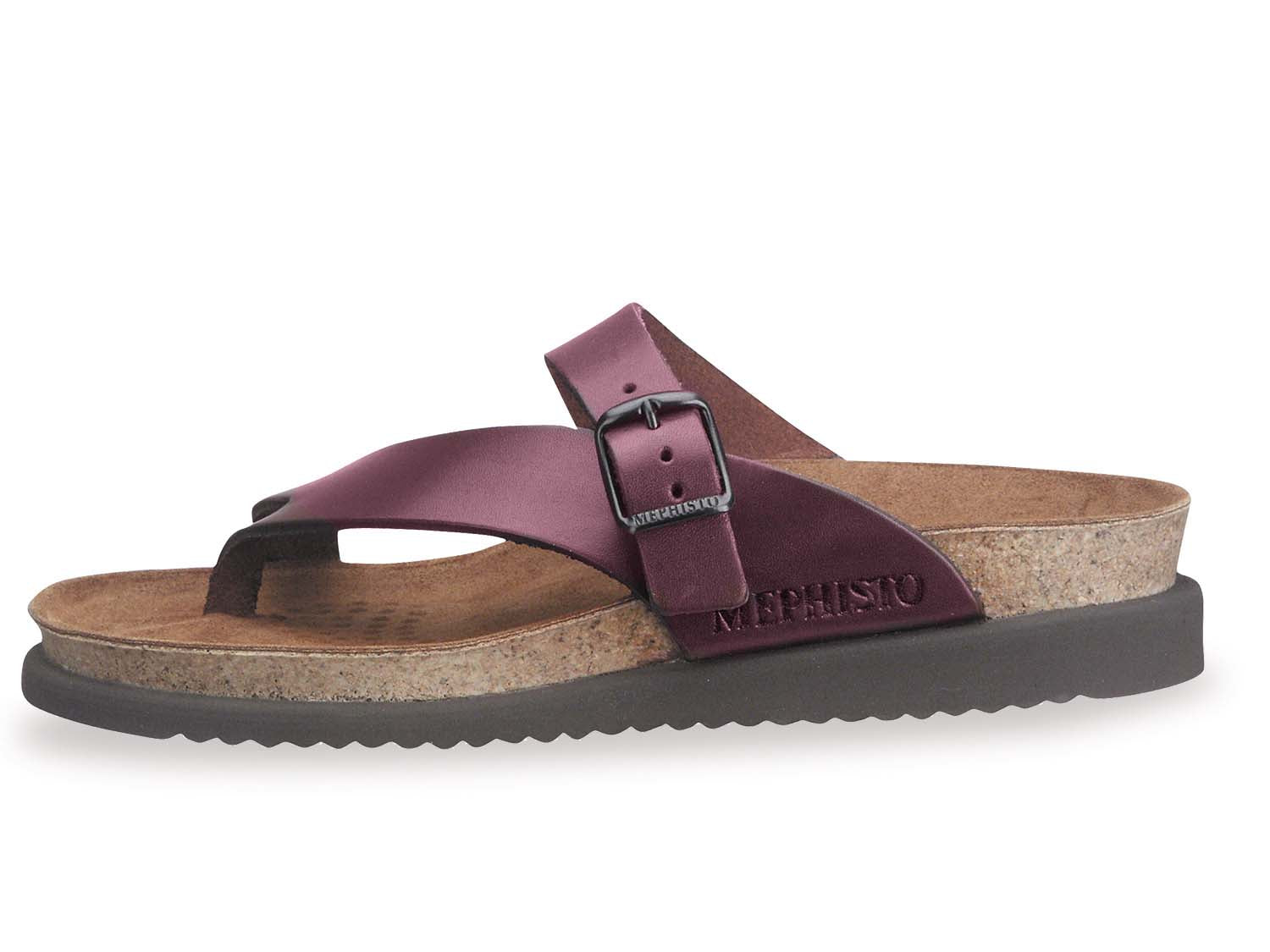 MEPHISTO HELEN THONG SANDAL CHESTNUT LEATHER