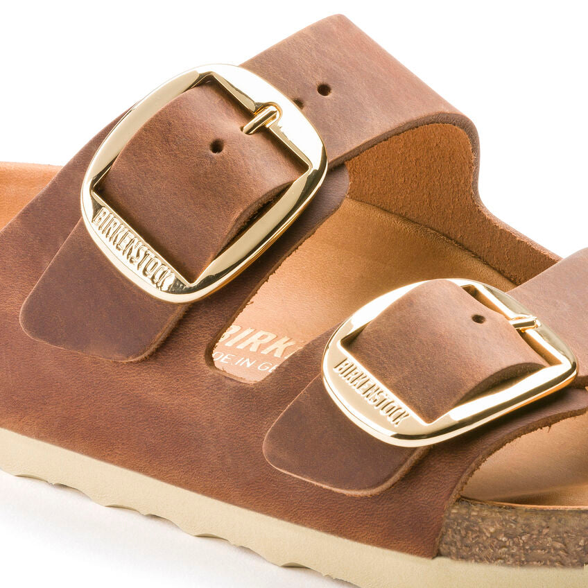 BIRKENSTOCK ARIZONA BIG BUCKLE COGNAC HUILÉ 