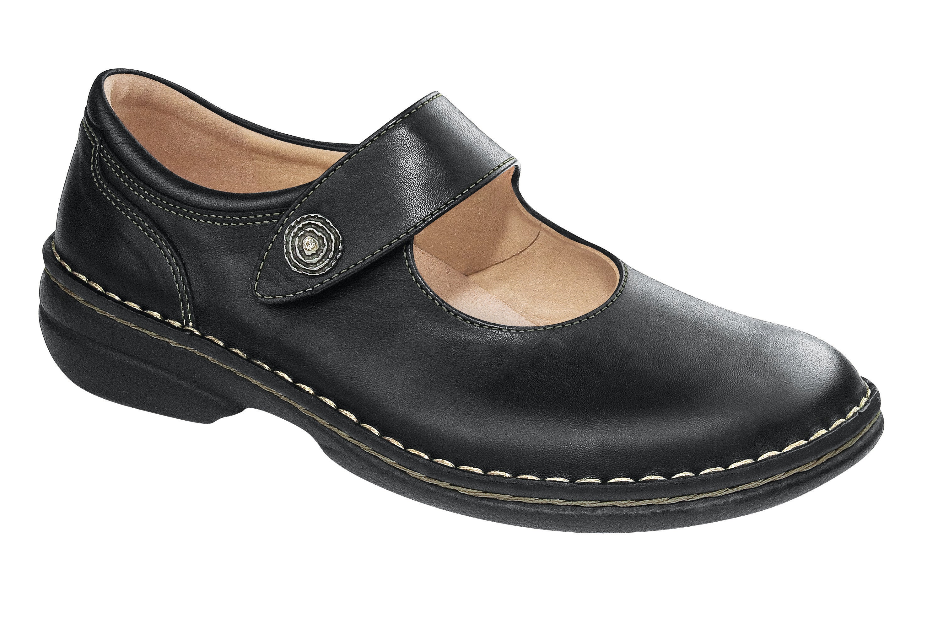 FINN COMFORT LAVAL (MARY JANE) NAPPA NOIR