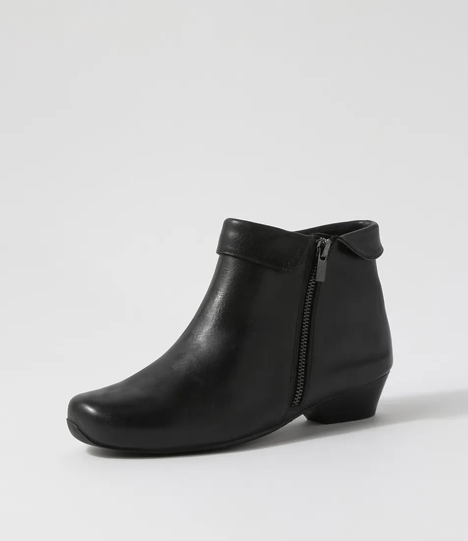 BOTTINES CATHAL ZIERA EN CUIR NOIR
