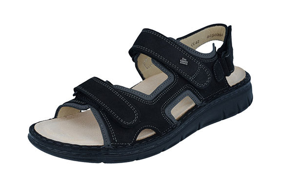 SANDALE FINN COMFORT WANAKA NOIR SOUPLE/ STREET