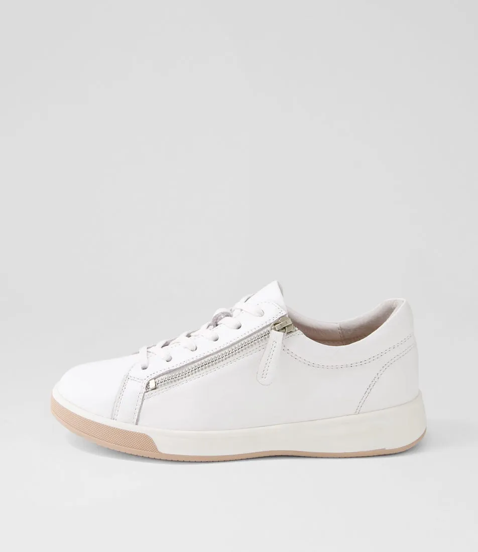 BASKETS EN CUIR BLANC ZIERA AITO XF