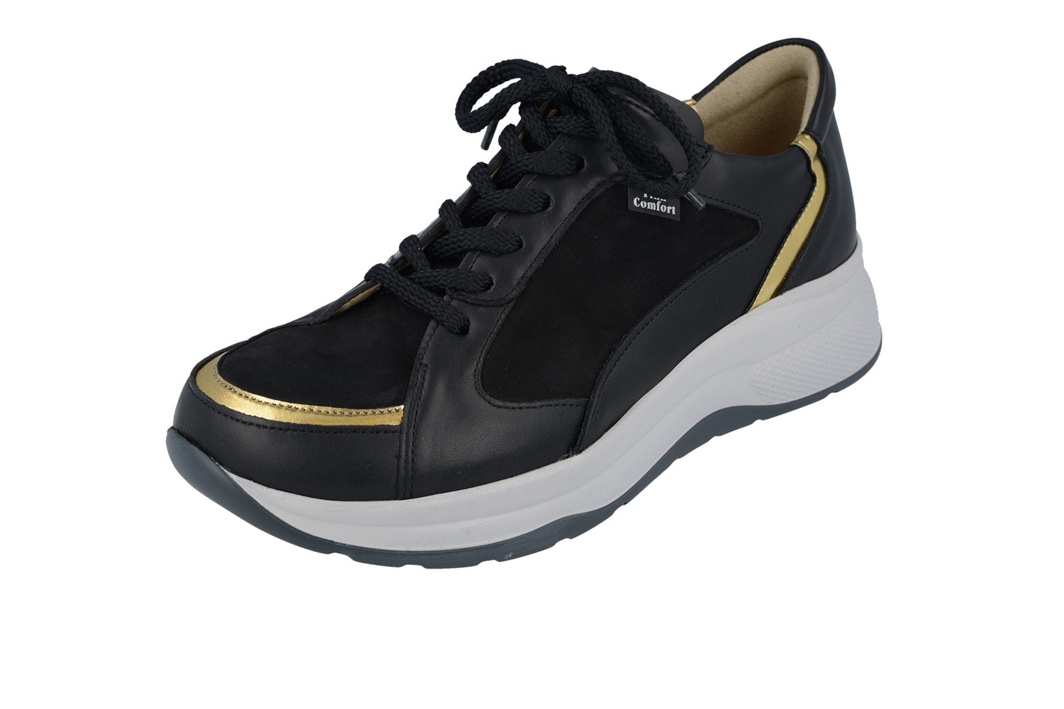 FINN COMFORT PICCADILLY NOIR ORO TENDANCE