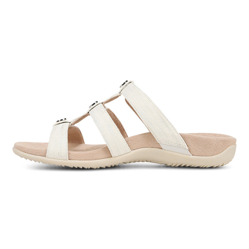 VIONIC REST AMBER PEARL SLIDE BLANC