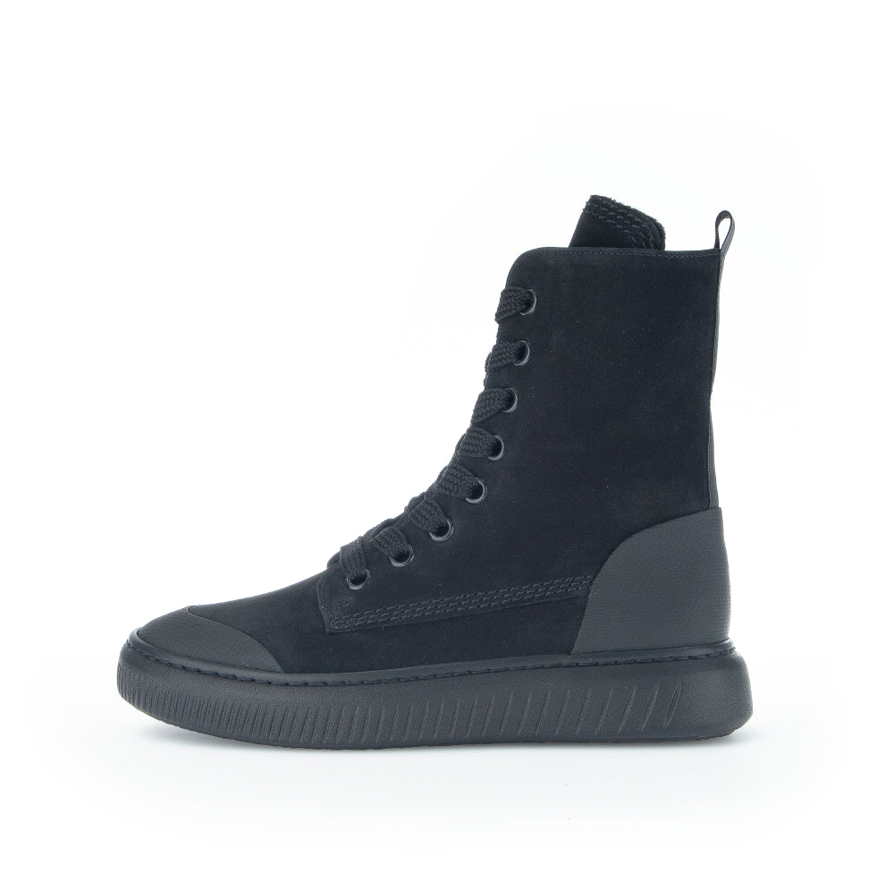 BOTTINES À LACETS MOYENS GABOR AVEC FERMETURE ÉCLAIR LATÉRALE 96-514-47 NOIRES