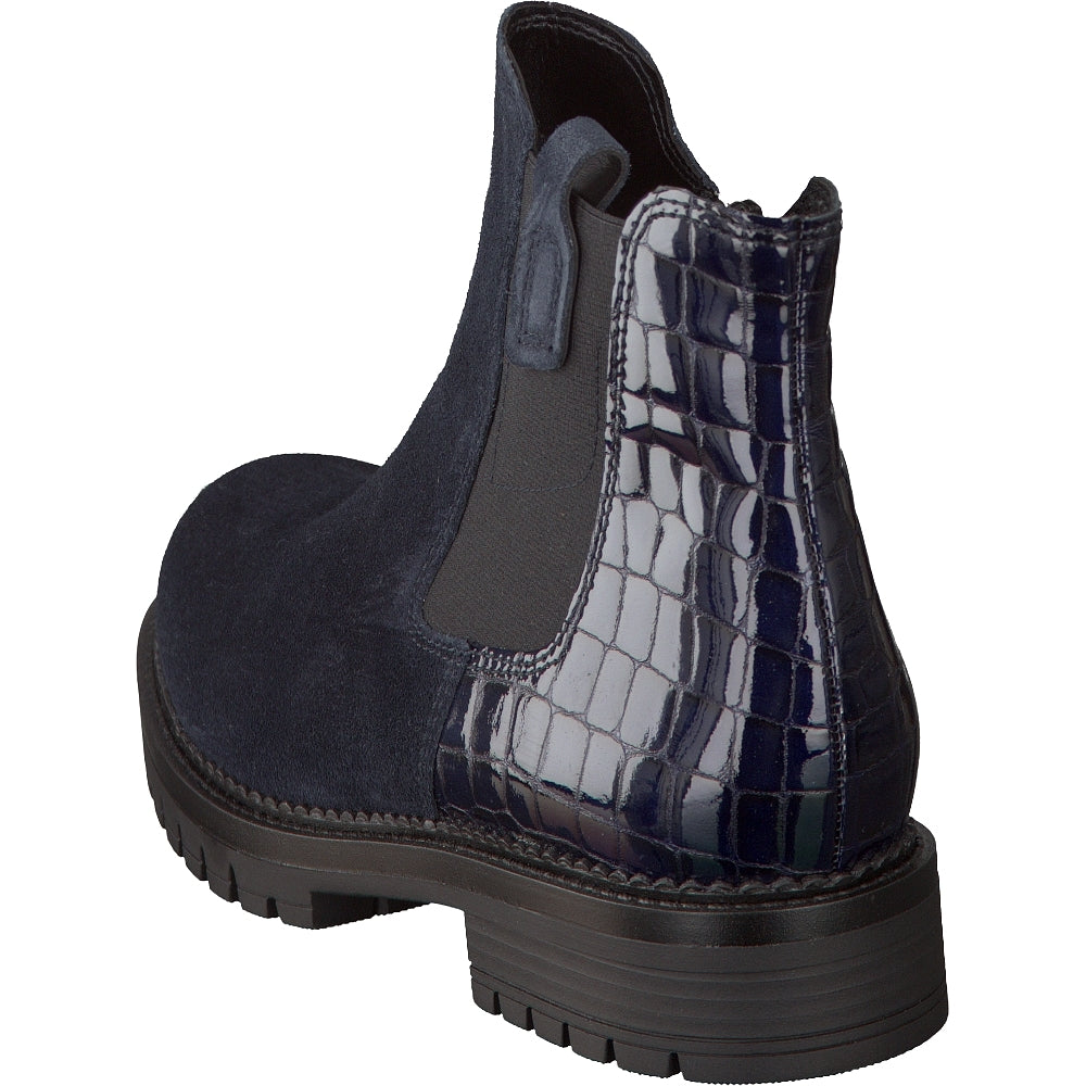 GABOR  CHELSEA BOOT  32-720-36 DARK BLUE CROCO PATENT