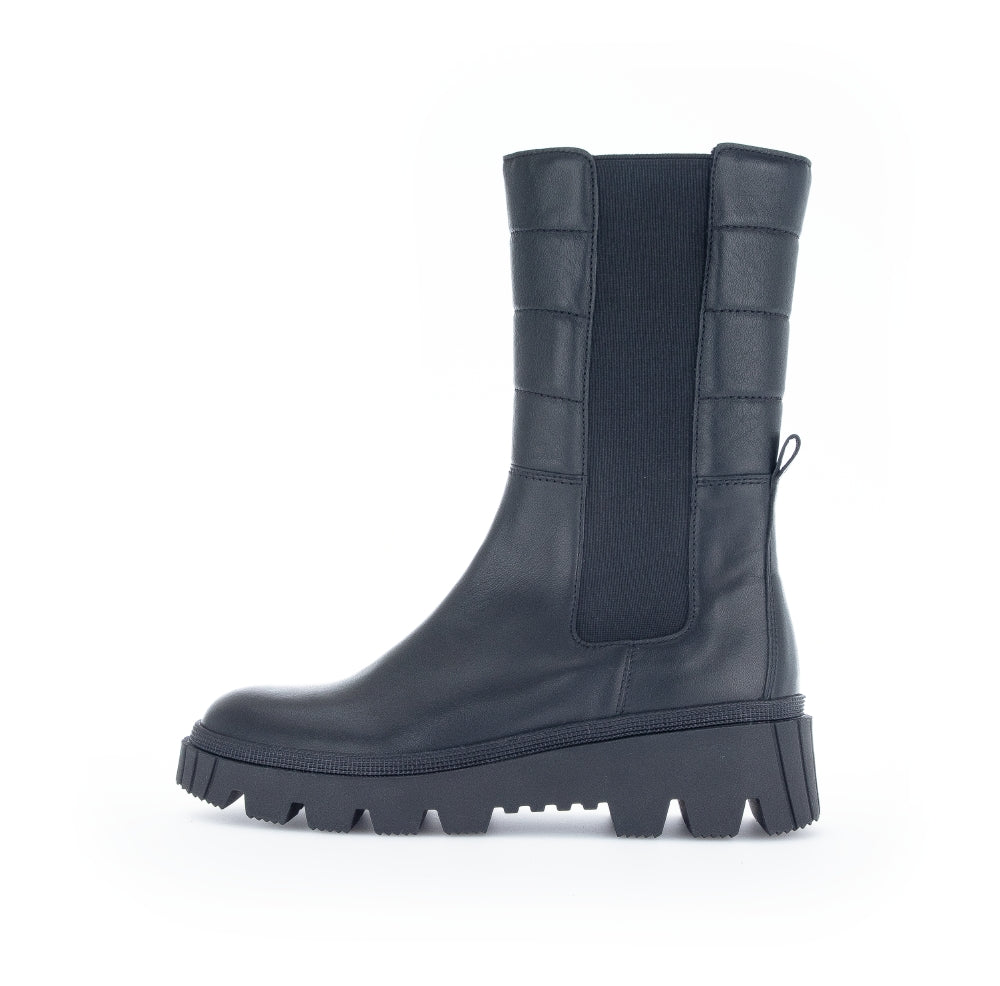 BOTTINES MI-HAUTES GABOR AVEC FERMETURE ÉLASTIQUE LATÉRALE - 91-823-27 NOIRES
