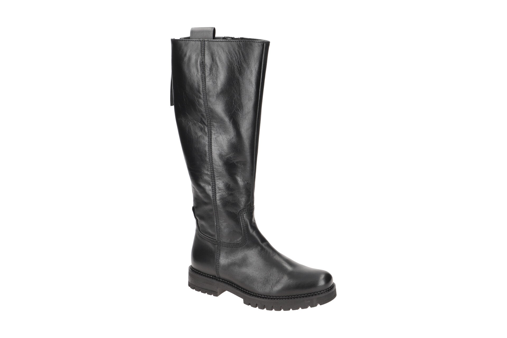 GABOR TALL BOOT WIDE CHUNKY SOLE 32-727.57 BLACK