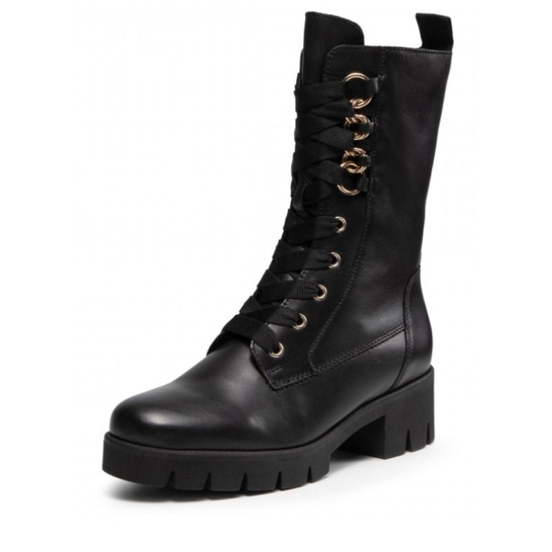 BOTTINES À LACETS GABOR 93-711-37 NAPPA GLACÉ NOIR