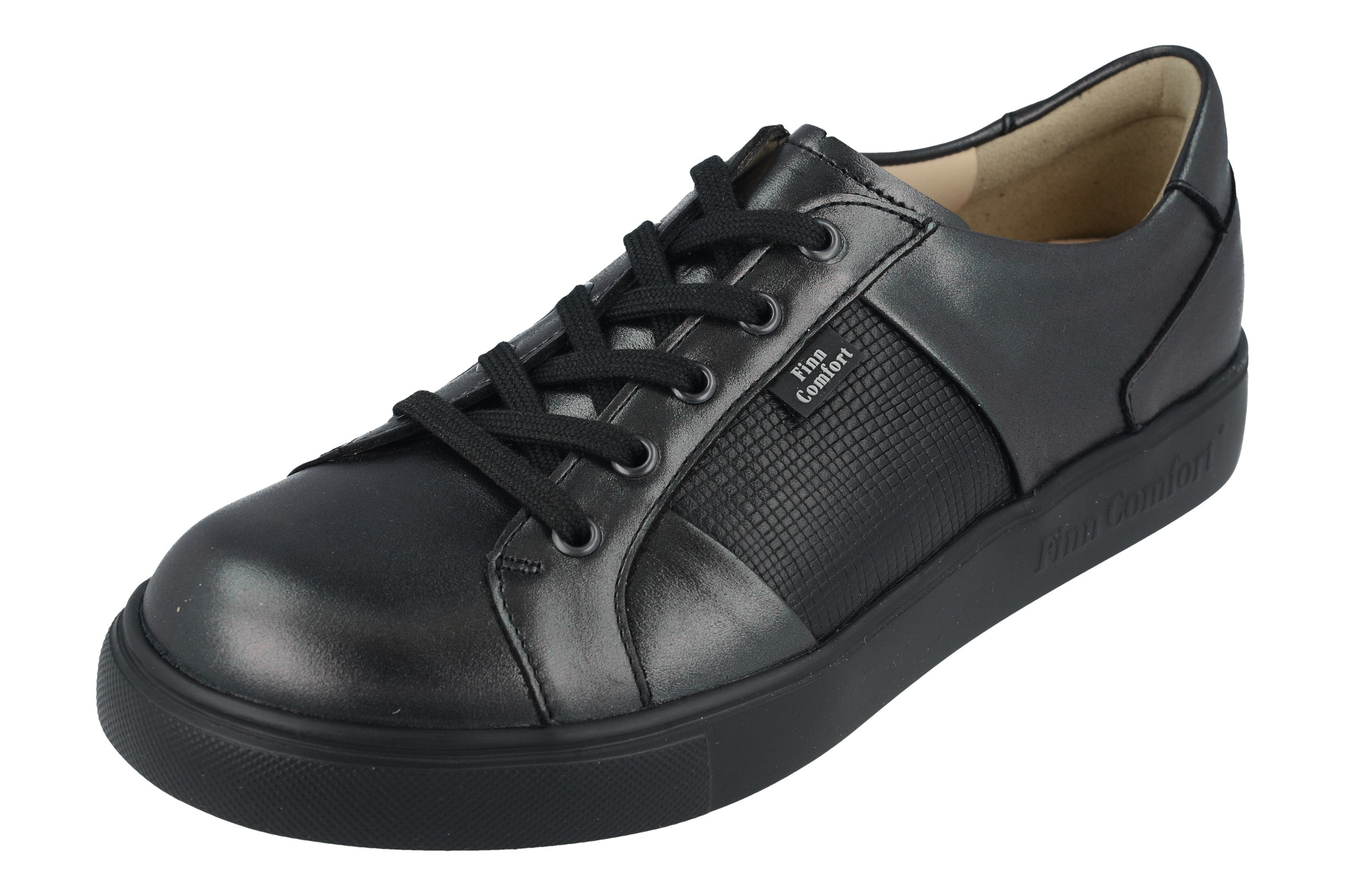 BASKETS FINN COMFORT OMAHA À LACETS ANTHRACITE/NOIR