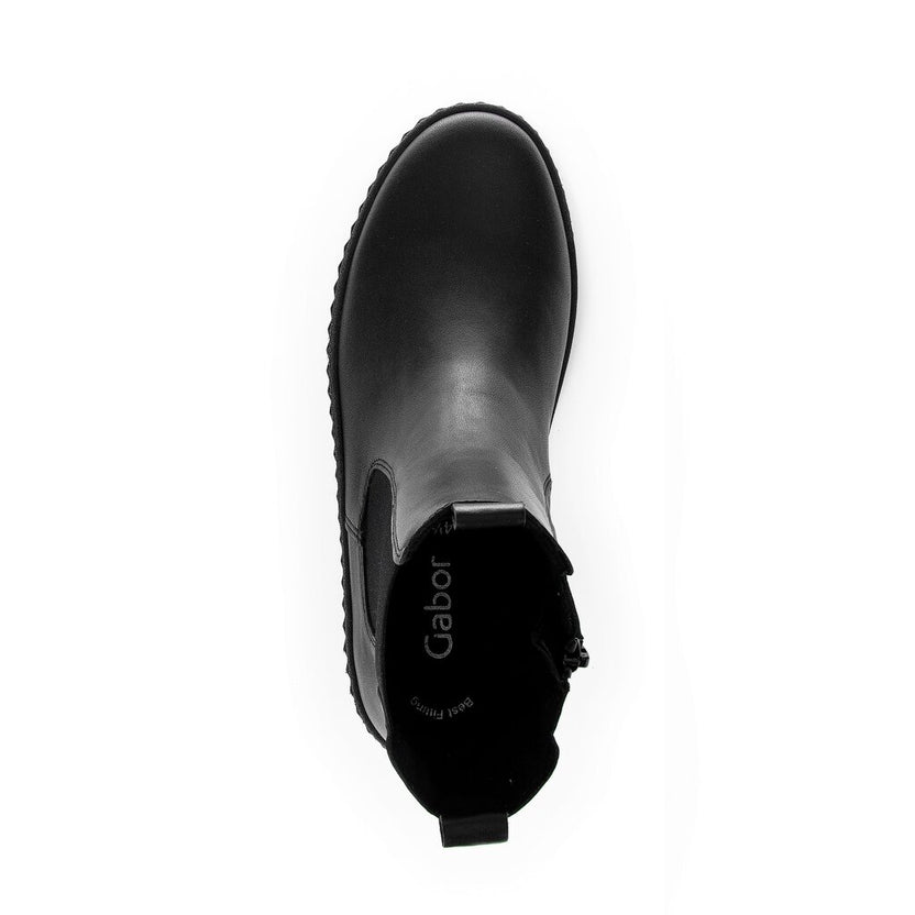 Bottines Chelsea Gabor 33.712.27 Noir sur noir