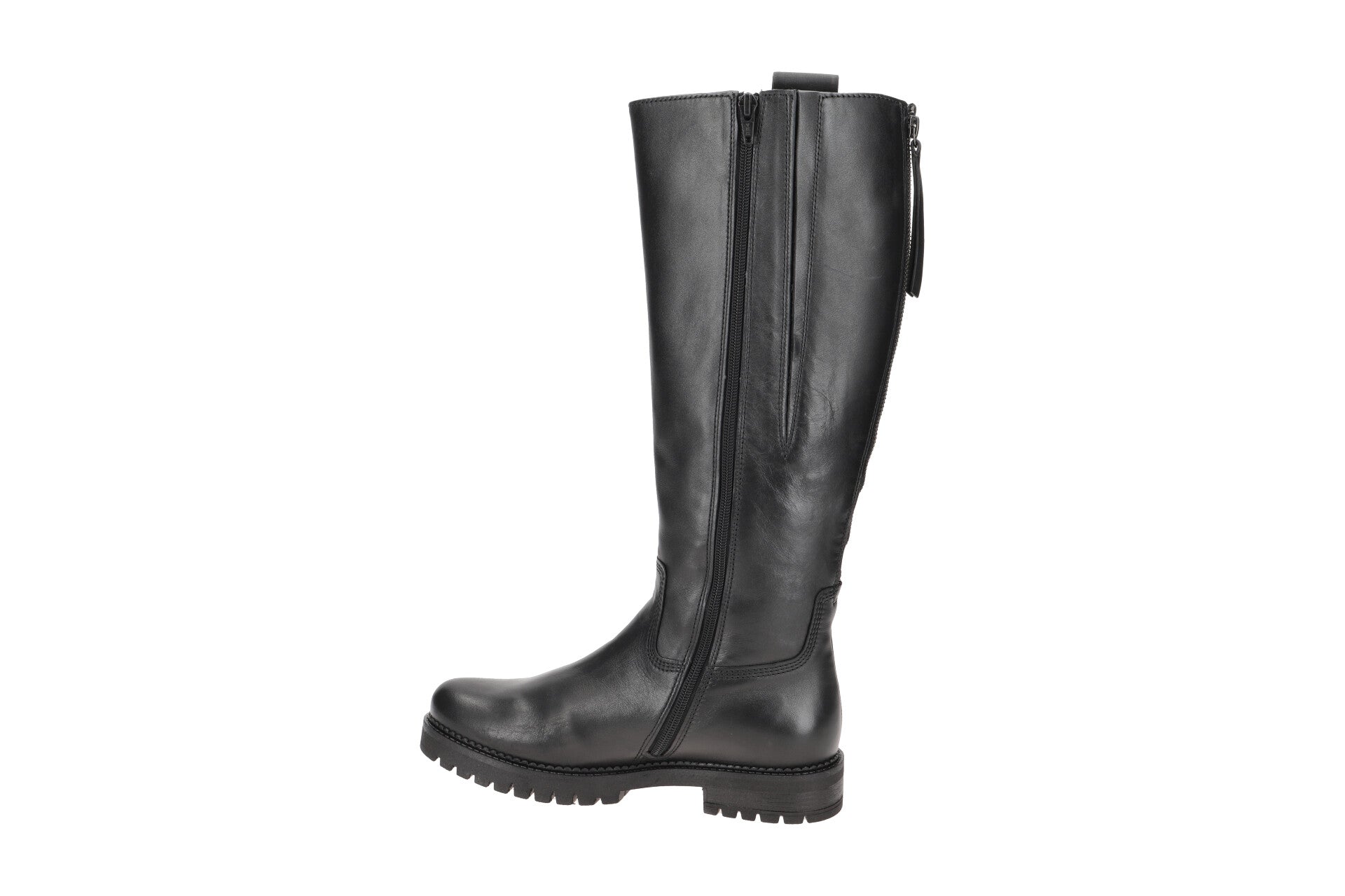 GABOR TALL BOOT WIDE CHUNKY SOLE 32-727.57 BLACK