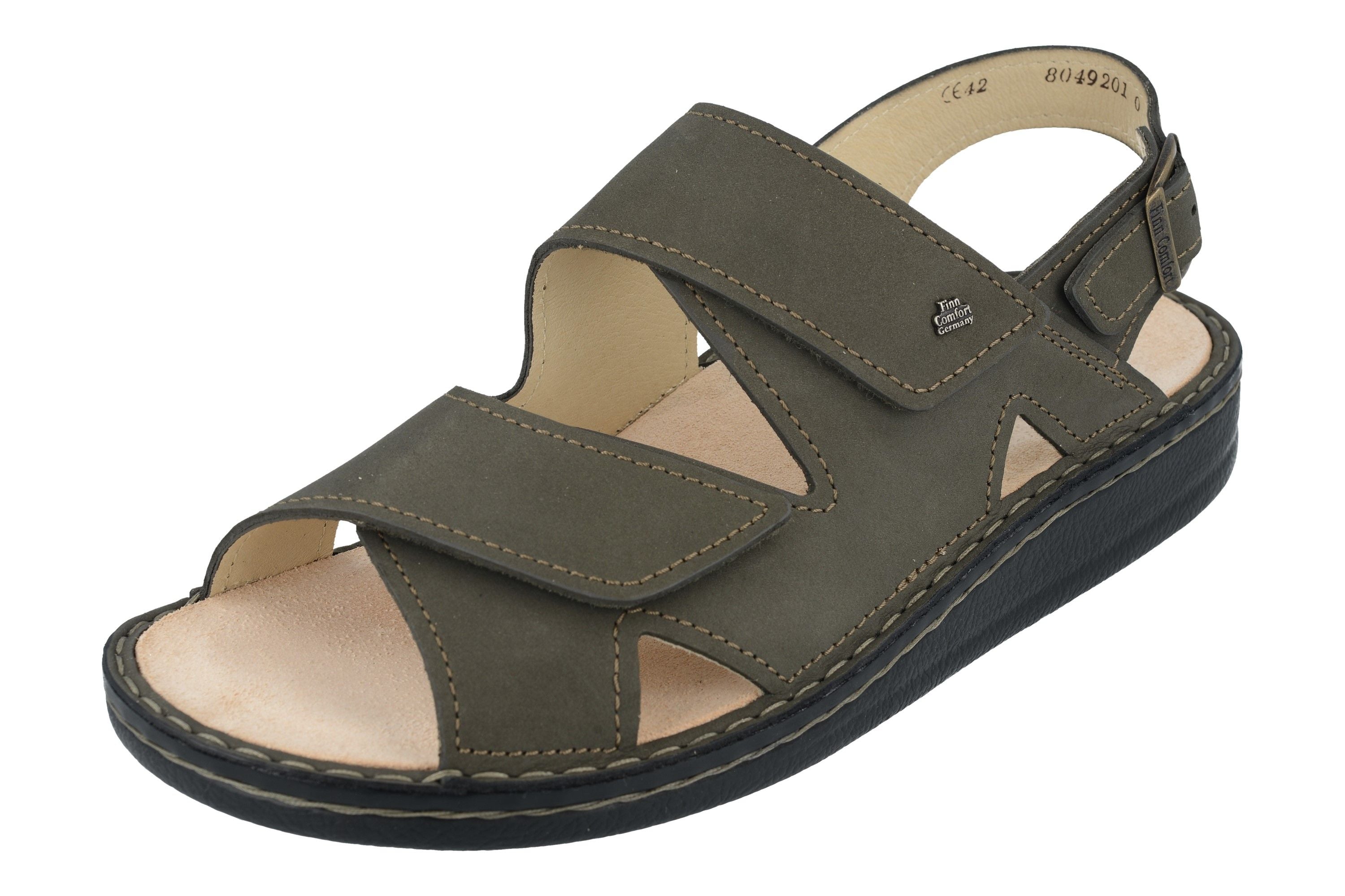 FINN COMFORT TORO SANDAL SOFT MUD NUBUCK