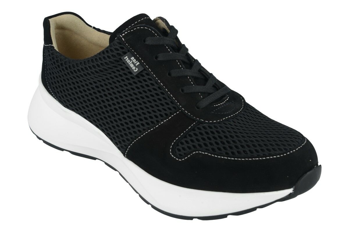 BASKETS FINN COMFORT LEGANES À LACETS NOIRES SKIPPER