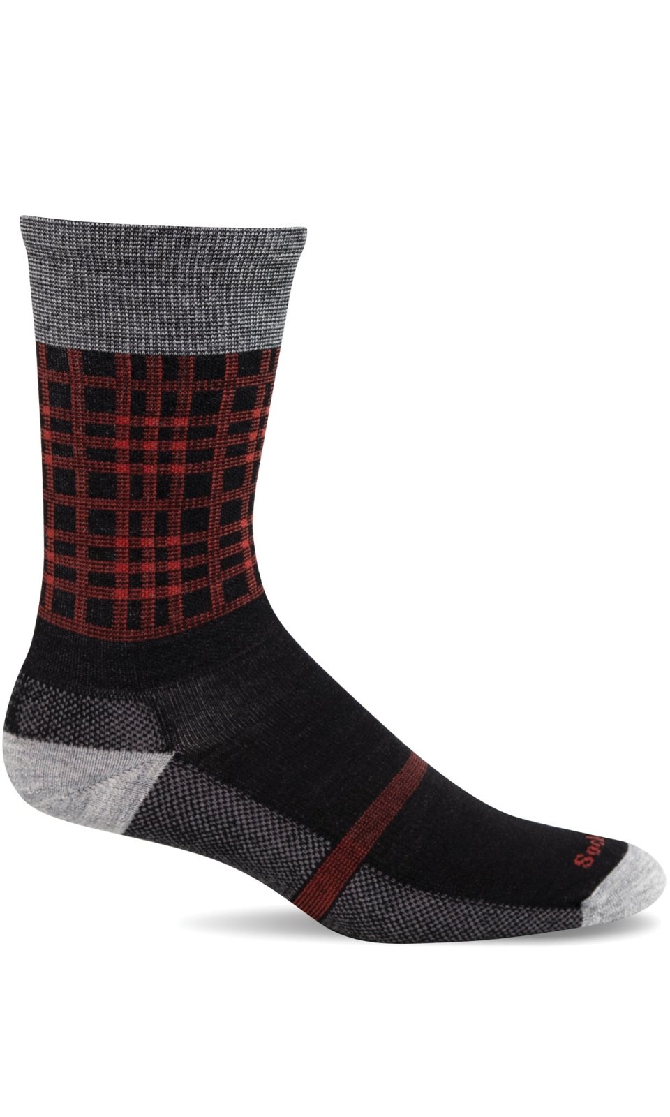 SOCKWELL CAMP PLAID CREW HOMME NOIR