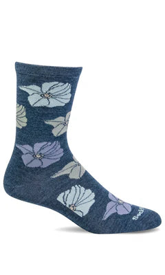 SOCKWELL WOMEN BIG BLOOM (ESSENTIAL) CREW DENIM
