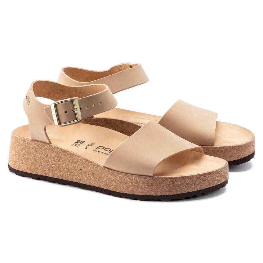 BIRKENSTOCK GLENDA SANDCASTLE CUIR NUBUCK