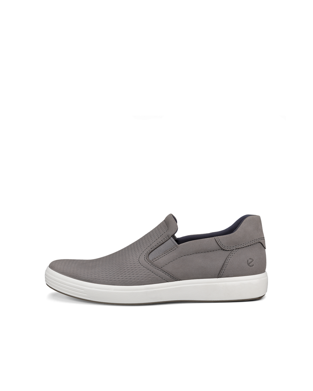 Baskets ECCO SOFT 7 SLIP ON V2 ACIER/CUIR ACIER