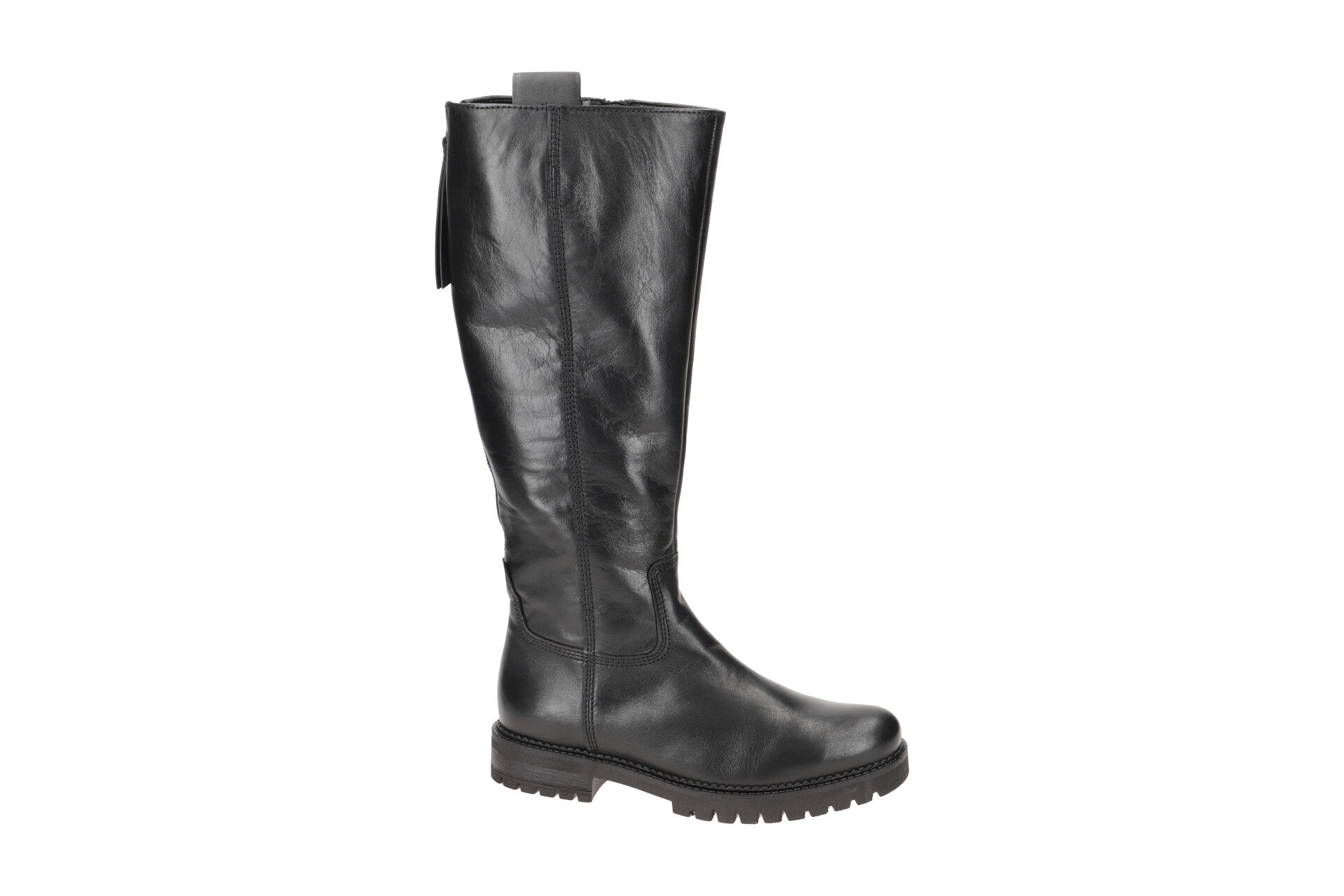 GABOR TALL BOOT WIDE CHUNKY SOLE 32-727.57 BLACK