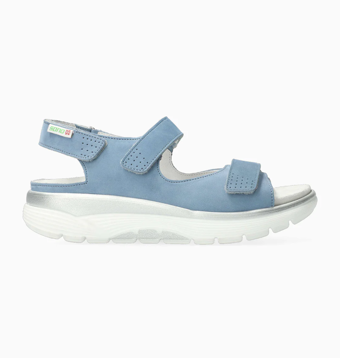 SANDALE MEPHISTO SANO NORINE EN DAIM BLEU MARIN