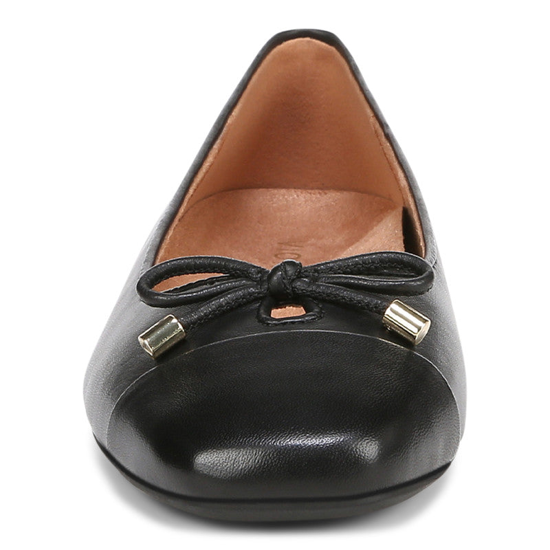 Ballerines plates VIONIC KLARA en cuir noir