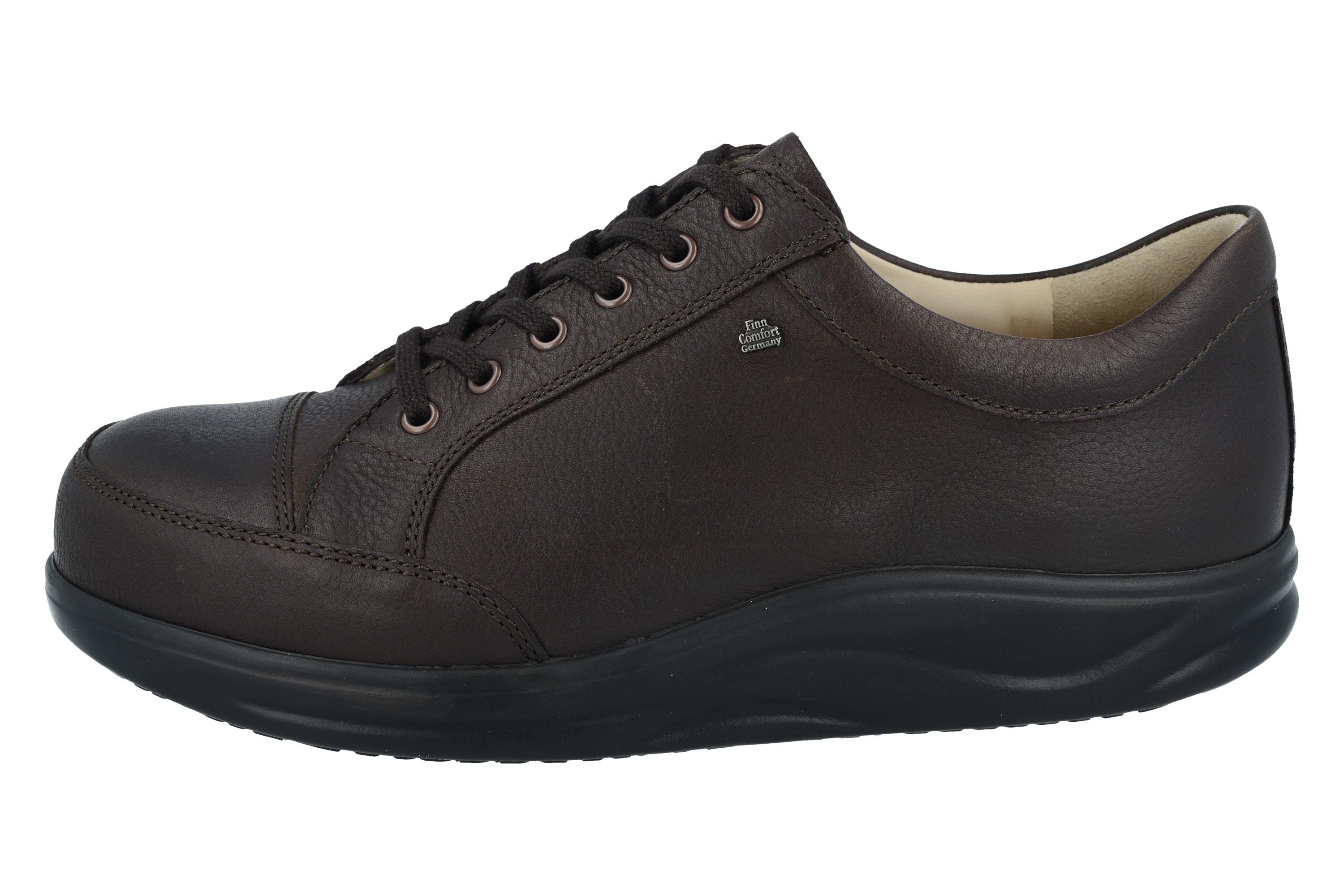 FINN COMFORT HUELVA SNEAKER LACE UP COFFEE