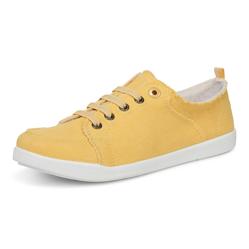 Baskets décontractées VIONIC PISMO en toile jaune beurre