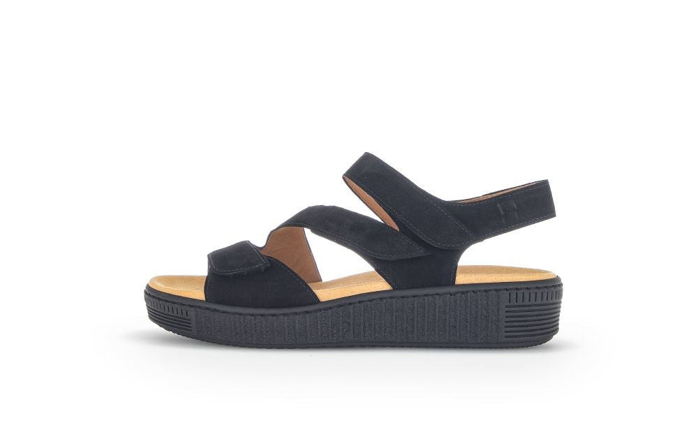 GABOR  BACK STRAP 43-600-17 SOFT BLACK NUBUCK