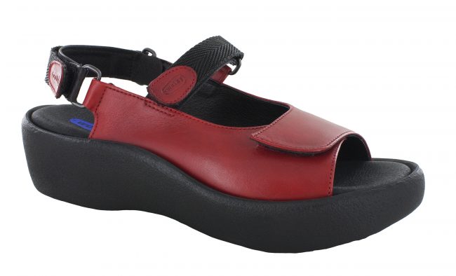 SANDALE WOLKY JEWEL CUIR VEGETAL ROUGE