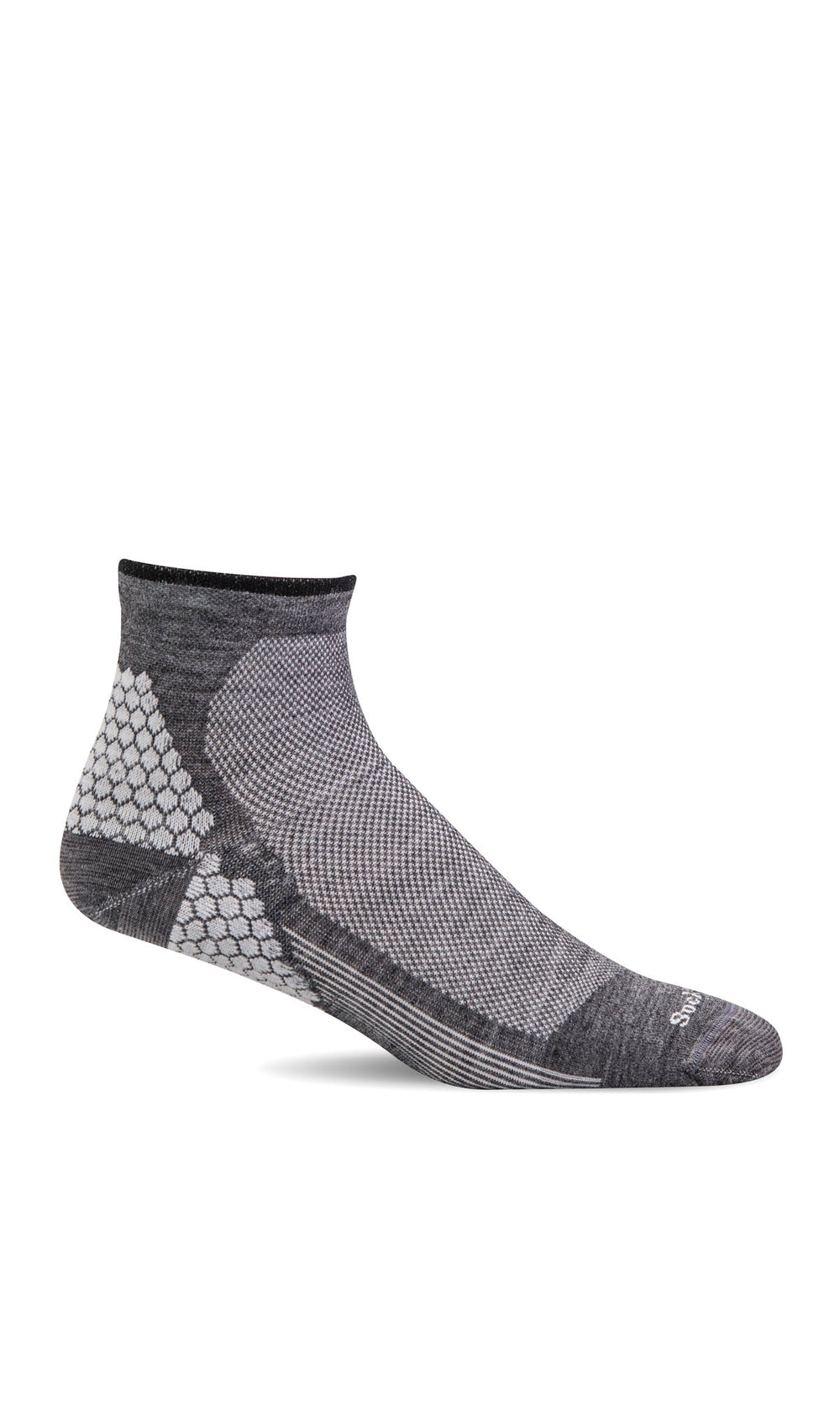 SOCKWELL PLANTAR SPORT QUARTER CHARBON