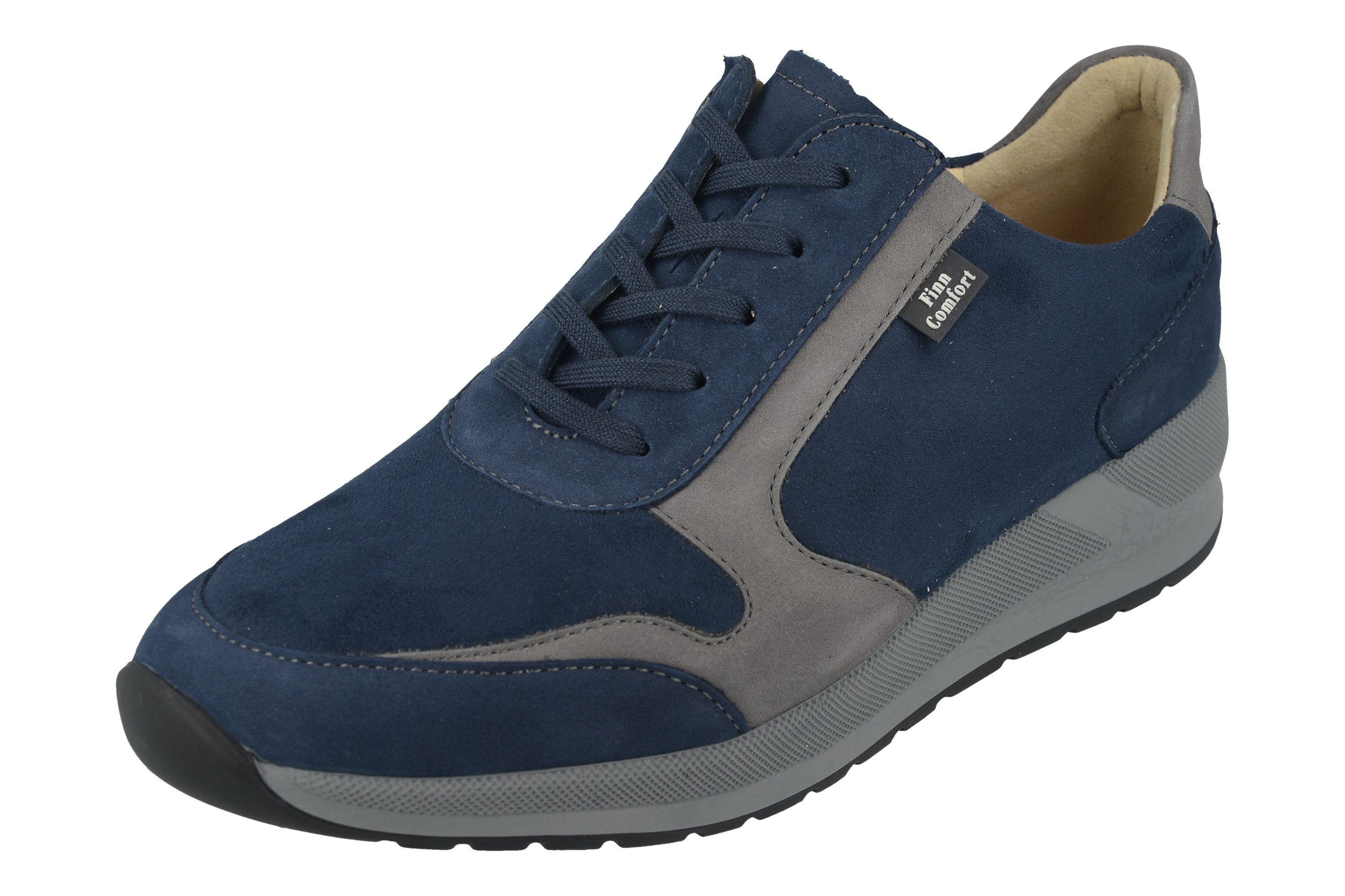 BASKETS FINN COMFORT MORI À LACETS EN NUBUCK ATLANTIQUE