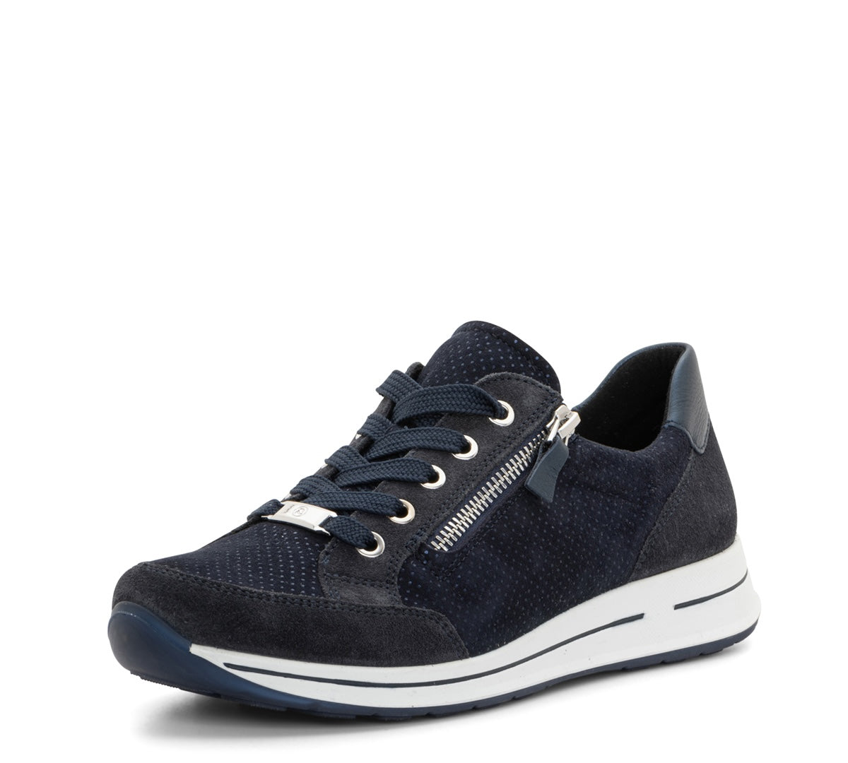ARA SHOES OLEANNA SNEAKER À LACETS ET ZIP LATÉRAL BLEU NUIT