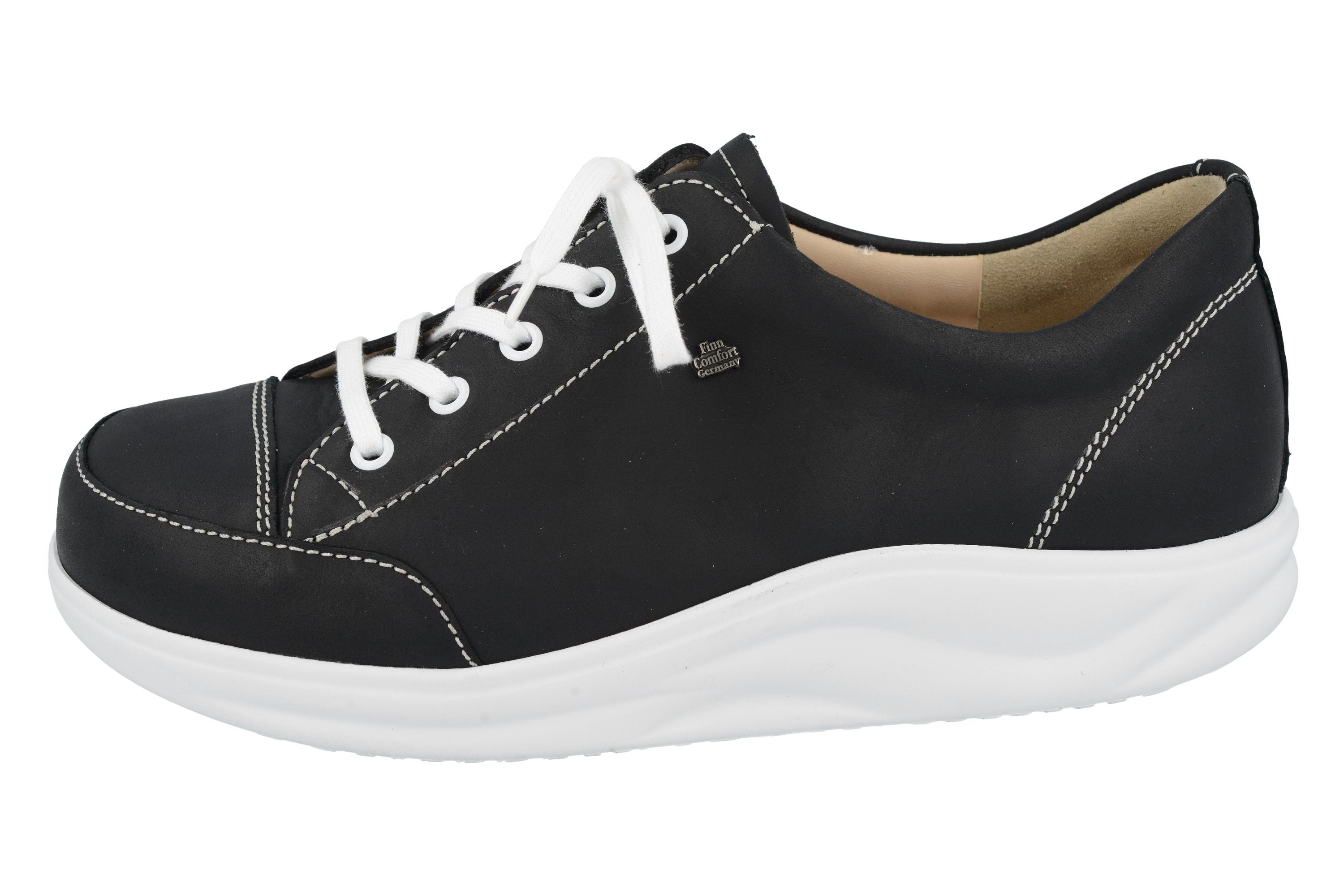 FINN COMFORT IKEBUKURO SNEAKER LACE UP BLACK SIRIO/WHITE SOLE